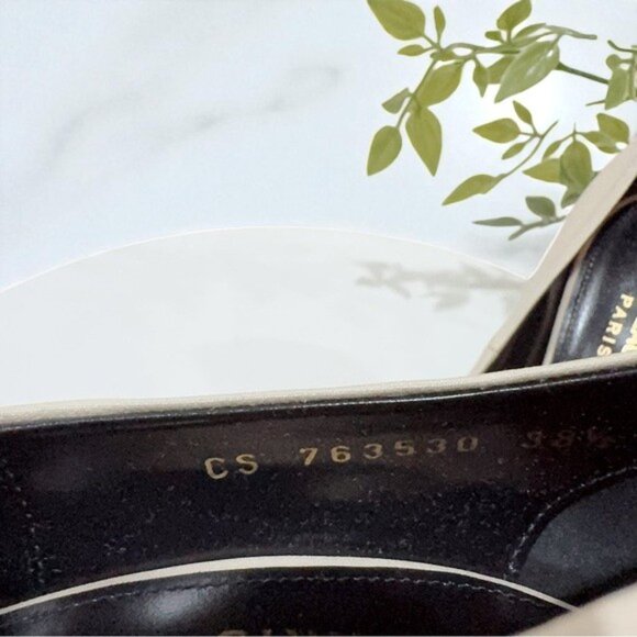 NIB Authentic Saint Laurent Franky 115 Satin Sandals Nero - Picture 7 of 11